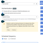 Changing a Dataform Workflow to work with Strict ActAs